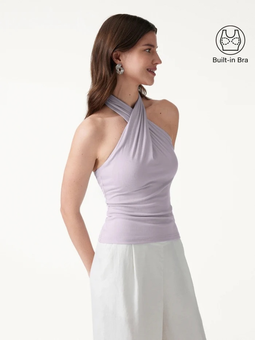 NWT OGL CRISS CROSS HALTER NECK TOP